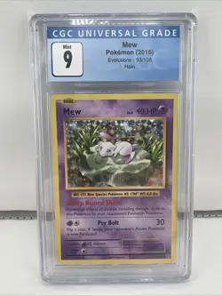 CGC 9 Mint Mew Holo 53/108 | 2016 Pokemon XY Evolutions - Image 1