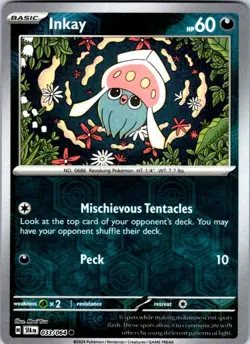 Pokemon | SFA | Inkay | 033/064 | NM Reverse Holo - Image 1