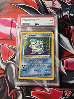 Pokemon Blastoise 002/102 Base Set Holo PSA 7 - Image 1