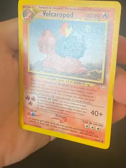 CARTE POKEMON VOLCAROPOD 33/64 FR PEU COMMUNE NEO REVELATION - EXC - Image 2