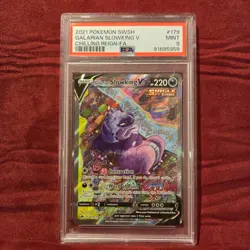 2021 Pokemon Galarian Slowking V Full Art Chilling Reign #179/198 PSA 9 Mint - Image 1
