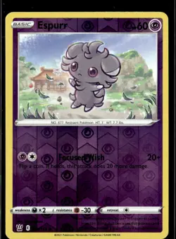 Pokemon Espurr 060/163 Battle Styles Reverse Holo Common 3 Card Lot - Image 1