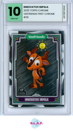 INNOVATIVE IMPALA TOPPS CHROME 35 2025 VEEFRIENDS FIRST CHR-EN MINT-CARDS GEM 10 - Image 1