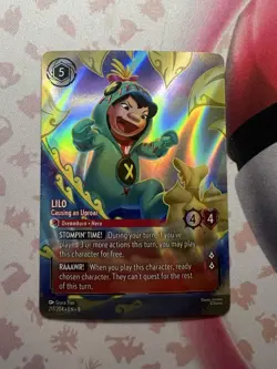 Disney Lorcana Lilo Causing an Uproar Holo Card 217/204 Enchanted Reign of Jafar - Image 1