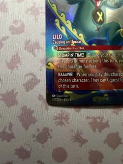 Disney Lorcana Lilo Causing an Uproar Holo Card 217/204 Enchanted Reign of Jafar - Image 2