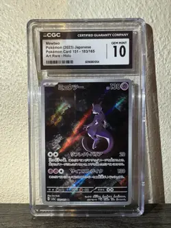 Pokemon Card Mewtwo 183/165 AR Art Rare 151sv2a Japanese CGC 10 Gem Mint - Image 1