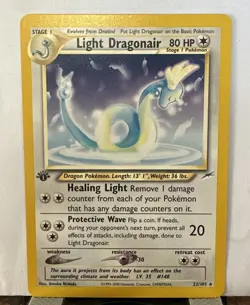 LIGHT DRAGONAIR 22/105 Neo Destiny 1st EDITION rare Pokemon TCG card NM+ CLEAN! - Image 1