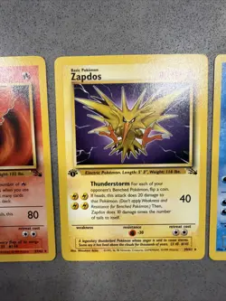 Pokemon TCG Zapdos 1st Edition Moltres, Articuno, Fossil Non-Holo Card Trio - Image 3