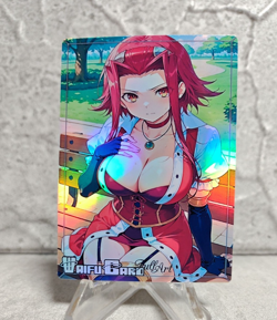 Aki Izayoi Trading Card Waifu Goddess Story Anime Girl holo Karte Manga Full Art - Image 1