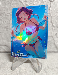 Aki Izayoi Trading Card Waifu Goddess Story Anime Girl holo Karte Manga Full Art - Image 1
