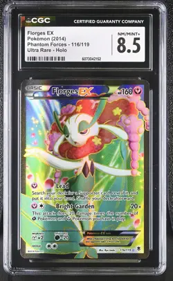 CGC 8.5 Florges EX 2014 Phantom Forces 116/119 Ultra Rare Holo Pokemon Card - Image 1