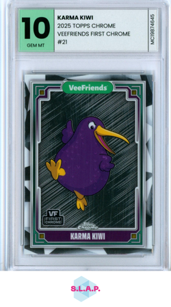 KARMA KIWI TOPPS CHROME 21 2025 VEEFRIENDS FIRST CHROME-EN MINT-CARDS GEM MT 10 - Image 1