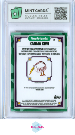 KARMA KIWI TOPPS CHROME 21 2025 VEEFRIENDS FIRST CHROME-EN MINT-CARDS GEM MT 10 - Image 2