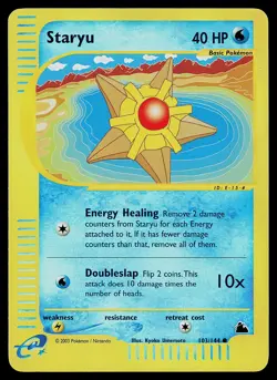 Pokemon Card - Staryu Skyridge 103/144 Common Reverse Holo - Image 1