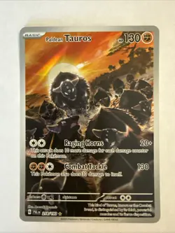 Pokemon TCG Paldean Tauros Ultra Rare Holo Card 218/193 Sv02: Paldea Evolved - Image 1