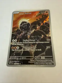 Pokemon TCG Paldean Tauros Ultra Rare Holo Card 218/193 Sv02: Paldea Evolved - Image 2