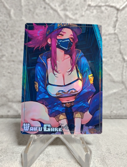 Akali Trading Card Waifu Goddess Story Anime Girl holo Karte Manga Full Art - Image 1