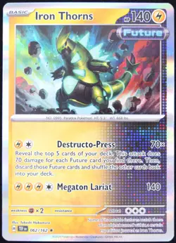 Pokemon TCG Iron Thorns 062/162 2024 Temporal Forces Holo Rare Card - NM - Image 1