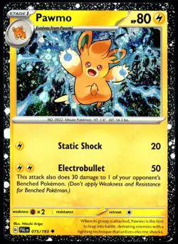 Pokemon TCG Pawmo 075/193 2023 Paldea Evolved Cosmos Holo Promo Card - NM - Image 1