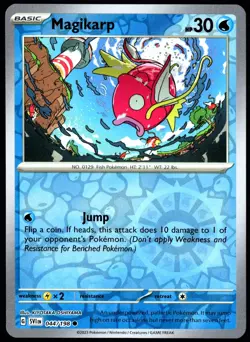 Pokemon TCG Magikarp 044/198 Scarlet & Violet Base Set Reverse Holo Card - LP - Image 1