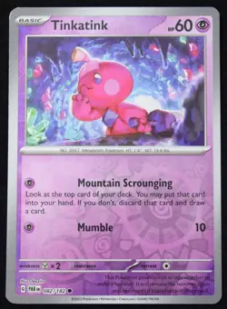 Pokemon TCG Tinkatink 082/182 2023 Paradox Rift Reverse Holo Common Card - NM - Image 1