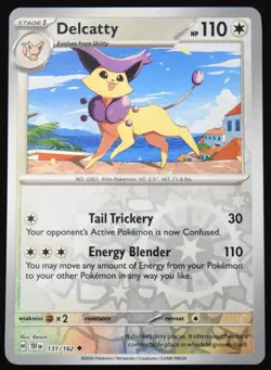 Pokemon TCG Delcatty 131/162 Temporal Forces Reverse Holo Uncommon Card - LP - Image 1