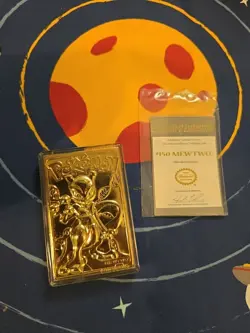 1999 Pokemon Special Edition 23 Karat Gold-Plated Trading Card #150 Mewtwo - Image 1