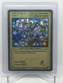 CannaBeast Hikari Thunder Fury 3D Holographic Card 78/86 Stamped 63/100 - Image 1