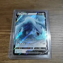 Pokemon Lugia v TCG Silver Tempest Holo Ultra Rare Card #138/195 NM - Image 1