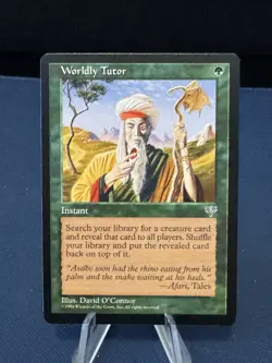 MTG - Magic The Gathering - Worldly Tutor - Mirage - NP/NM! - Image 1