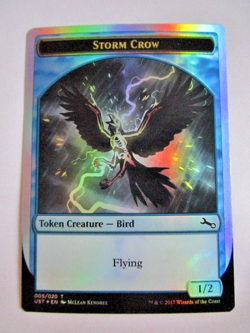 MTG Storm Crow Holo Token Unstable Light Play!! - Image 1