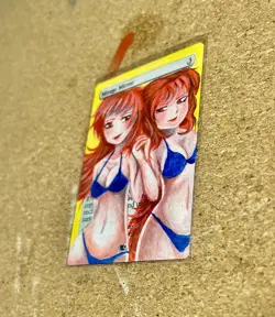 Anime Girl Mirage Mirror, Magic: The Gathering Hand Painted Alter Altered Art - Image 3