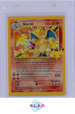 GLURAK POKEMON 4/102 25TH CELEBRATIONS HOLO RARE GERMAN 2021 - Image 1