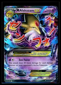 2016 XY - Fates Collide M Alakazam-EX #26 Holo Rare Pokemon Card - Image 1