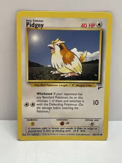 Pokemon TCG WOTC VTG MP Pidgey 086/130 Base Set 2 Regular - Image 1