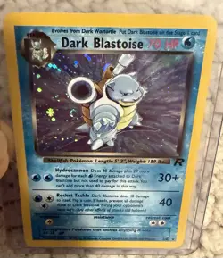 Team Rocket—Dark Blastoise Holo 3/82—Wizards of the Coast—Pokemon TCG SWIRL 🌀 - Image 2