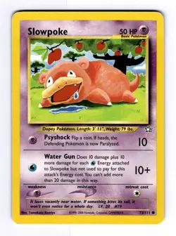 Slowpoke Neo Genesis #073 (2000) Common NM Pokemon - Image 1