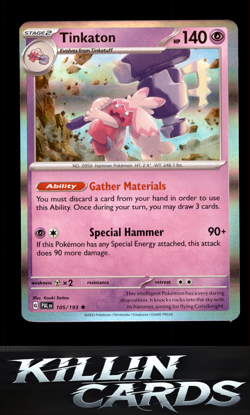 Tinkaton 105/193 Pokemon Rare SV02: Paldea Evolved Card NM - Image 1