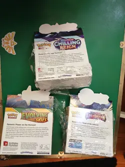 Pokemon EMPTY Booster Box Lot of 3: Evolving Skies Chilling Reign, Lost Origin - Image 5