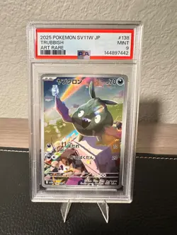 2025 POKEMON JAPANESE SV11W-WHITE FLARE ART RARE #138 TRUBBISH PSA 9 - Image 1