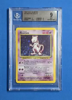 Mewtwo BGS 9 10/102 Base Unlimited Holo Pokemon 1999 - Image 1