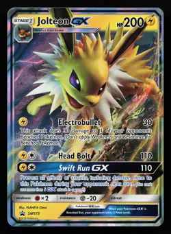 Jolteon GX SM173 Holo Black Star Promo Pokemon Card - Image 1
