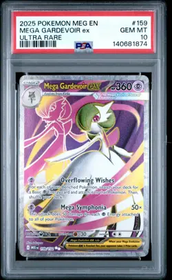 2025 POKEMON MEG EN-MEGA EVOLUTION ULTRA RARE #159 MEGA GARDEVOIR EX PSA 10 - Image 1