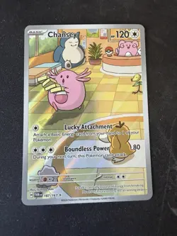 Pokemon TCG Chansey Illustration Rare Twilight Masquerade Card 187/167 NM - Image 1