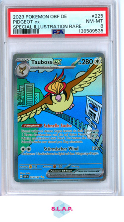 IRON LEAVES EX SPECI4L ILL RARE POKEMON GER TEF TEMPORAL FORC3S 2024 203 PSA 9 - Image 1