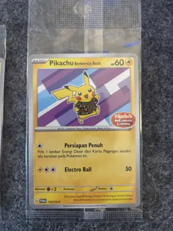 Pokemon Pikachu Berkemeja Batik Indonesia Journey SET 101 & 154/SV-P SEALED - Image 2