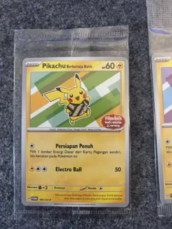 Pokemon Pikachu Berkemeja Batik Indonesia Journey SET 101 & 154/SV-P SEALED - Image 3