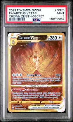 2023 POKEMON SWORD & SHIELD CROWN ZENITH SECRET FULL ART/ARCEUS VSTAR PSA 9 - Image 1