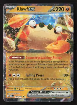 Klawf ex Double Rare Holofoil OBF 120/197 NM Pokemon TCG - Image 1