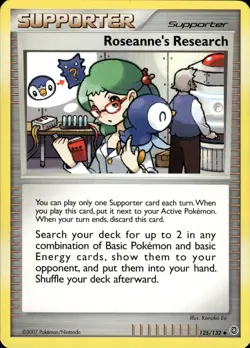 Roseanne's Research 125/132 | DP - Secret Wonders | Pokemon TCG | ENG | Uncommon - Image 1